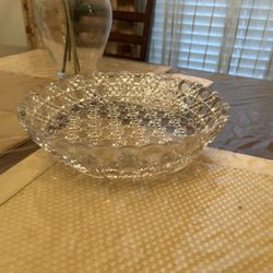 10 1/2 inches/crystal bowl