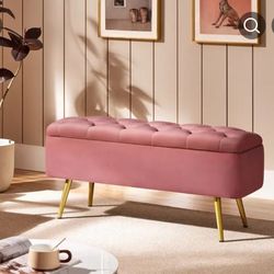 ( NEW Still In Box) 42" Modern Upholstered Storage Ottoman Bench