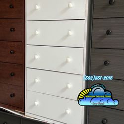 White Jumbo 2 Knob Dresser Cajonera Comoda Nueva 