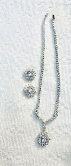 Diamond look-alike necklaces.  BLING is back.