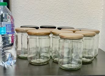 Glass Jars with Lids – Set of 12