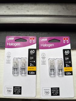 FEIT ELECTRIC Halogen G9 Light Bulbs 60W, 120V  2 Pack
