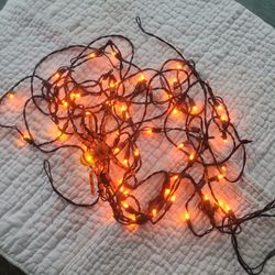 XMAS / HALLOWEEN - GARLAND LIGHTS - ORANGE WITH SPIDER - 30 FT - ALL LIT
