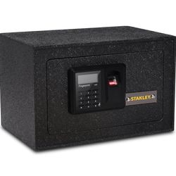 Stanley Solid Steel Biometric Personal Home Safe w/ Fast Access Fingerprint Recognition for Wall, Floor or Closet – Secures Jewelry, Gun, Pistol, $