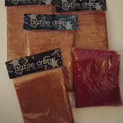 DAZZLE DRAPE Copper/Red Fabric Mesh Garland 9ft Long (2.7 Meters ) 30" Wide