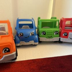 Fisher Price Little People, Green, Orange, Red And Blue