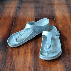 Birkenstock Gizeh EVA thong sandals EU 38 US 7 Silver Gray