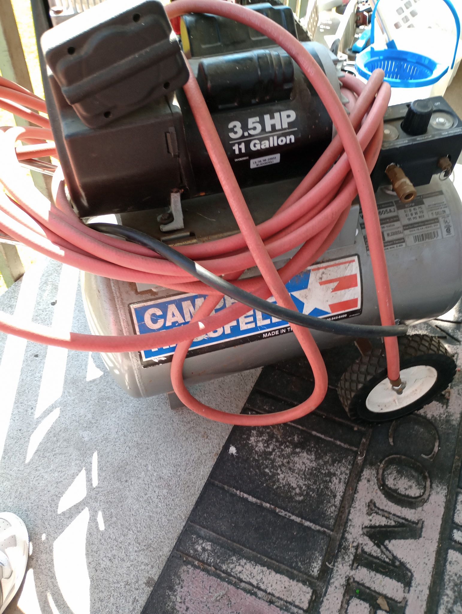 3.5 Hp 11 Gallon Air Compressor