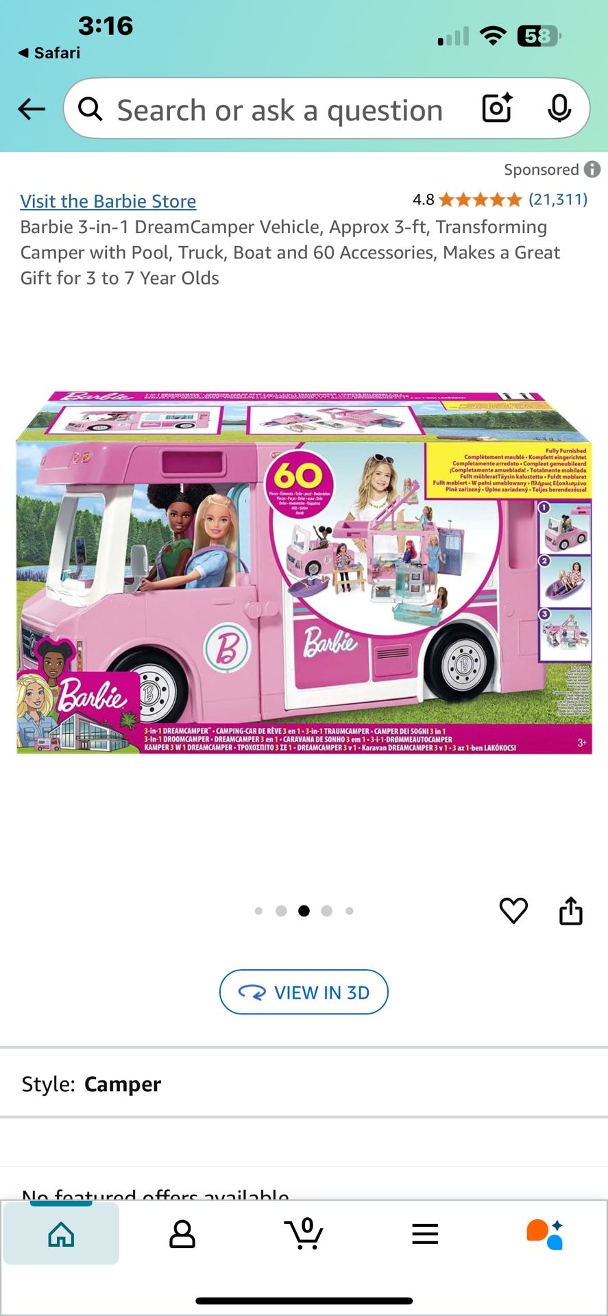 Barbie 3 In 1 Dream Camper Van