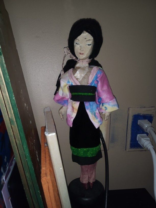 Antique handmade Geisha doll