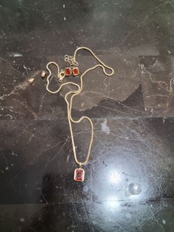 Necklace and earrings