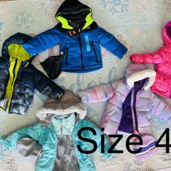 New Snow Jackets Size 4t 