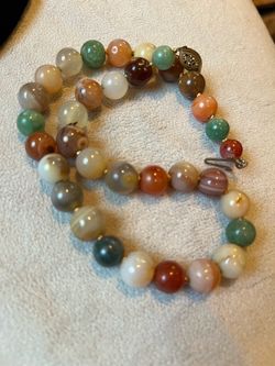 Antique Jade agate necklace