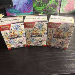 3 Prismatic Evolutions Booster Bundles