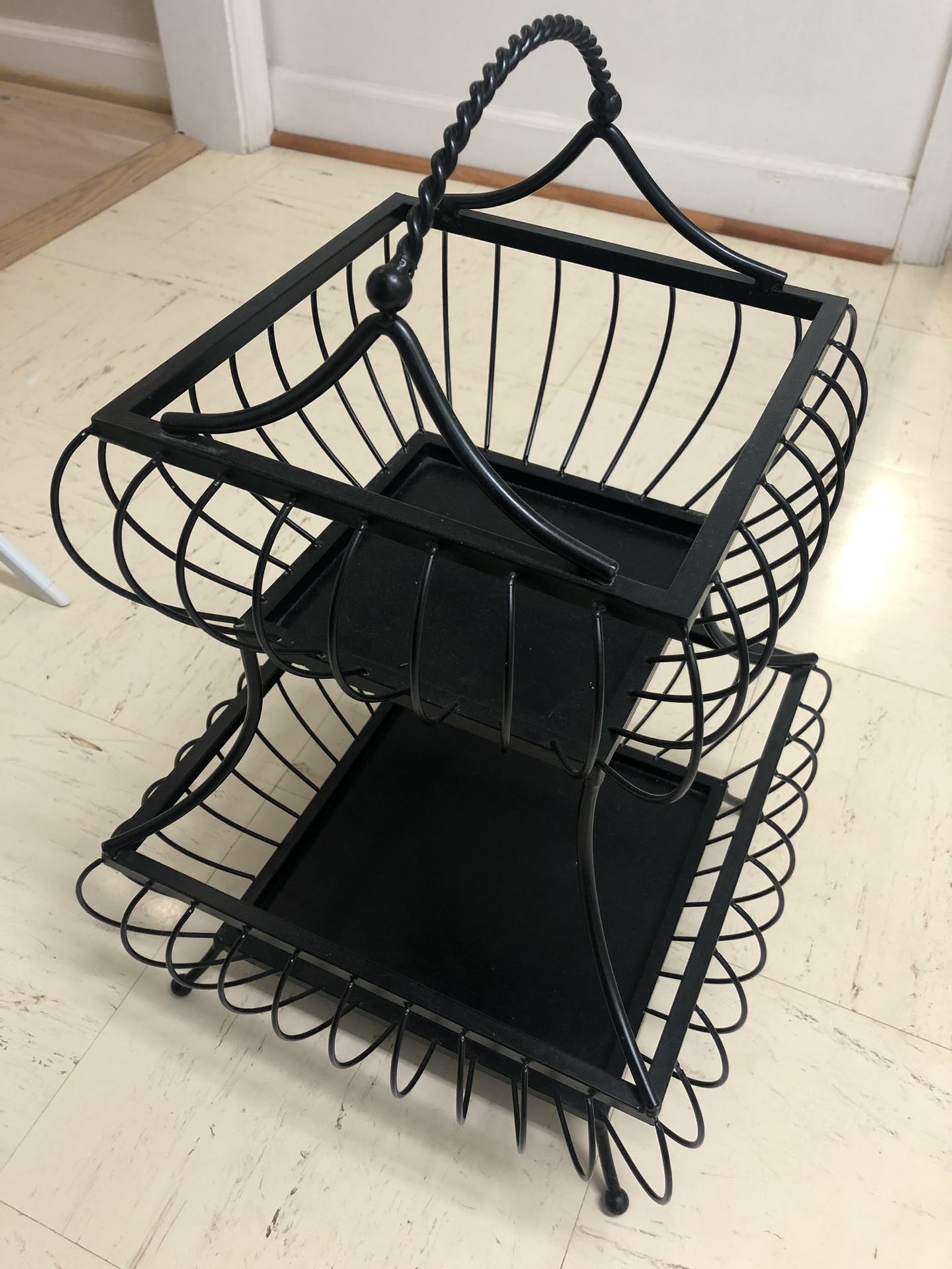 Decorative metal basket