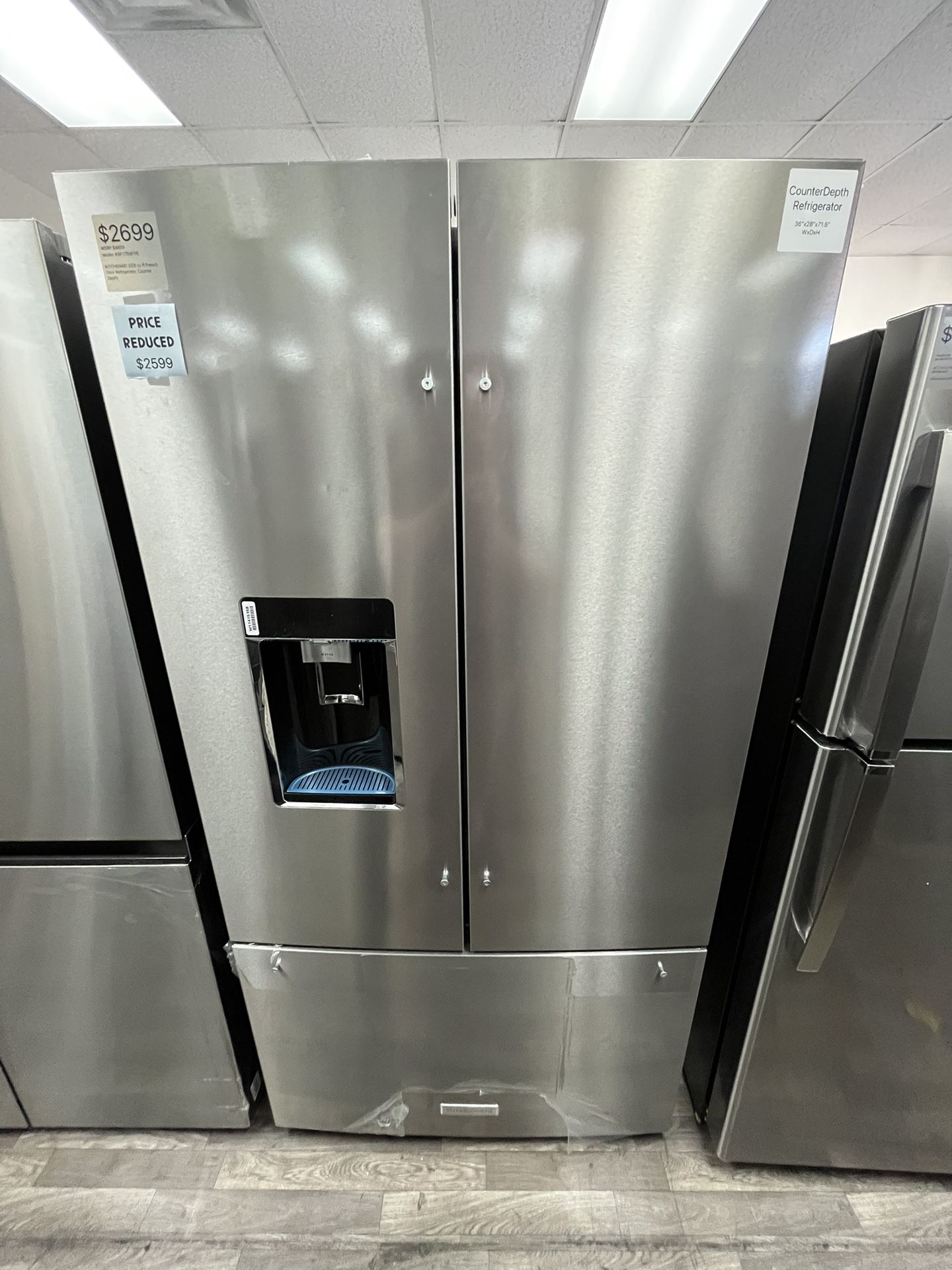 Was $2699 Now Only $2599 French Door Counter Depth