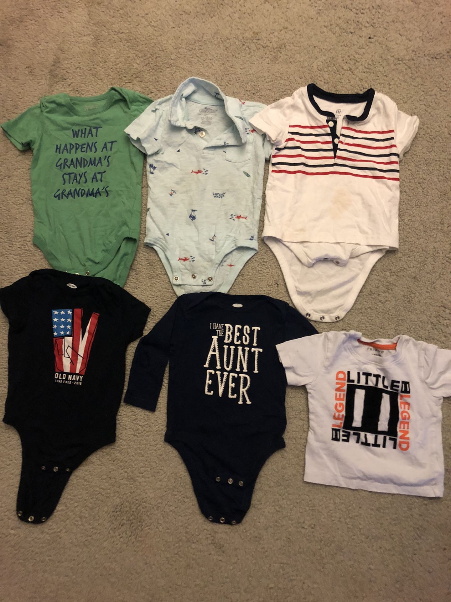 Boys onesies (12-18mo)