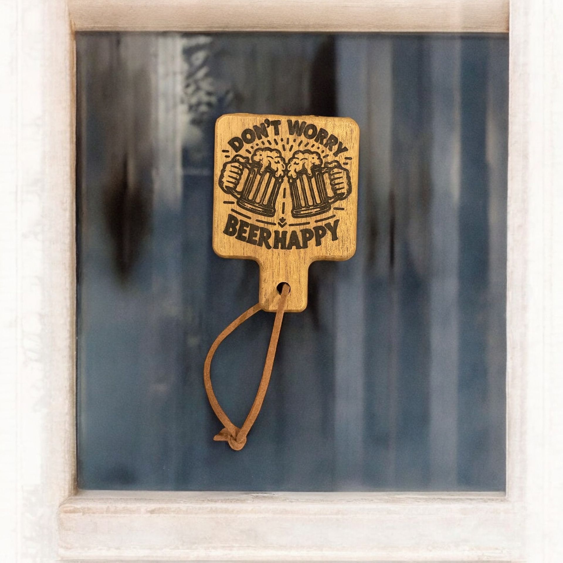 Wood Bottle Opener With Magnet And Hanger