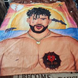 Bad Bunny Throw Blanket
