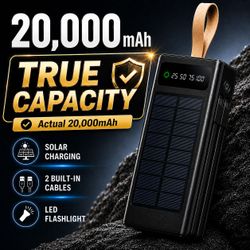 [NEW] 💥True 20000 mAh💥 Solar Power Bank