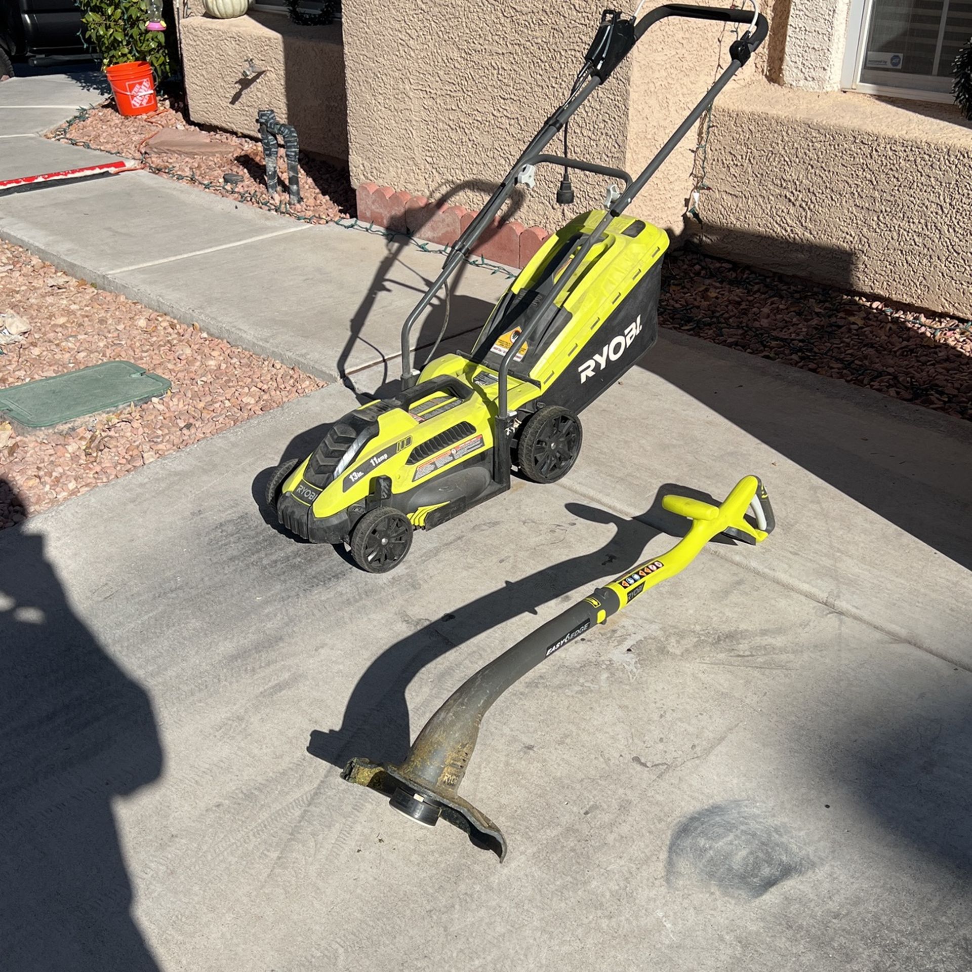 Ryobi Weed Eater And Lawn Mower 