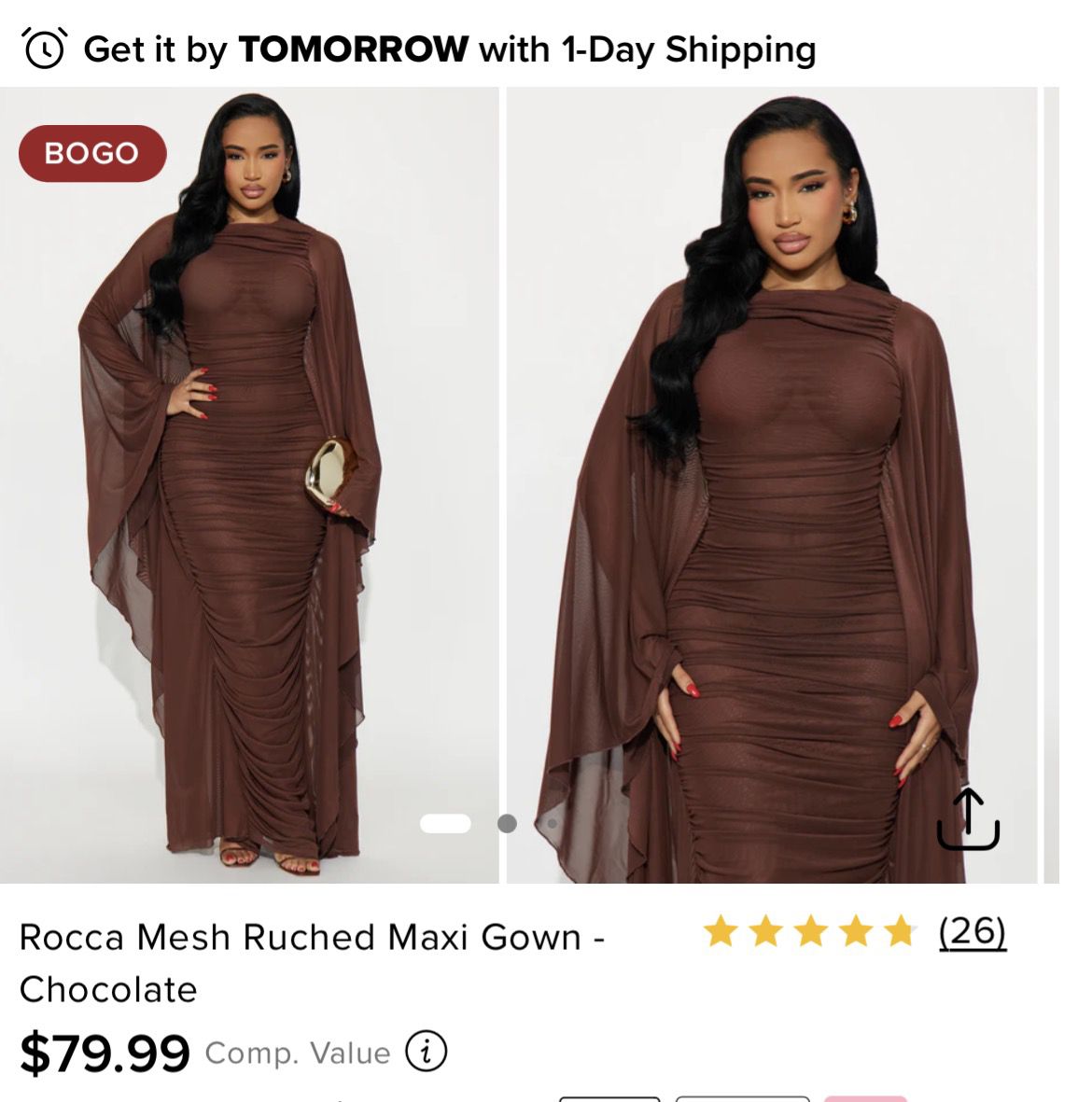 Brown formal dress