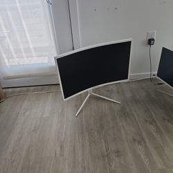 27 Inch White Curved Gaming Monitor 