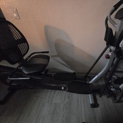 ProForm 2-in-1 Elliptical & Recumbent Bike Hybrid Trainer Home Exercise ...