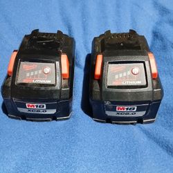 2 18v 6 Ah Milwaukee Batteries