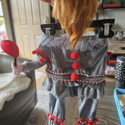 Small Dog IT Costume With Red Wig