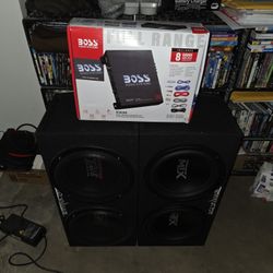 MTX SUBS AND A BOSS AMP
