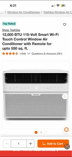 12000 btu 115 volt smart WiFi  with touch controller AIR CONDITIONER