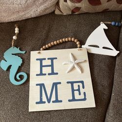 Beach Theme Home Sign