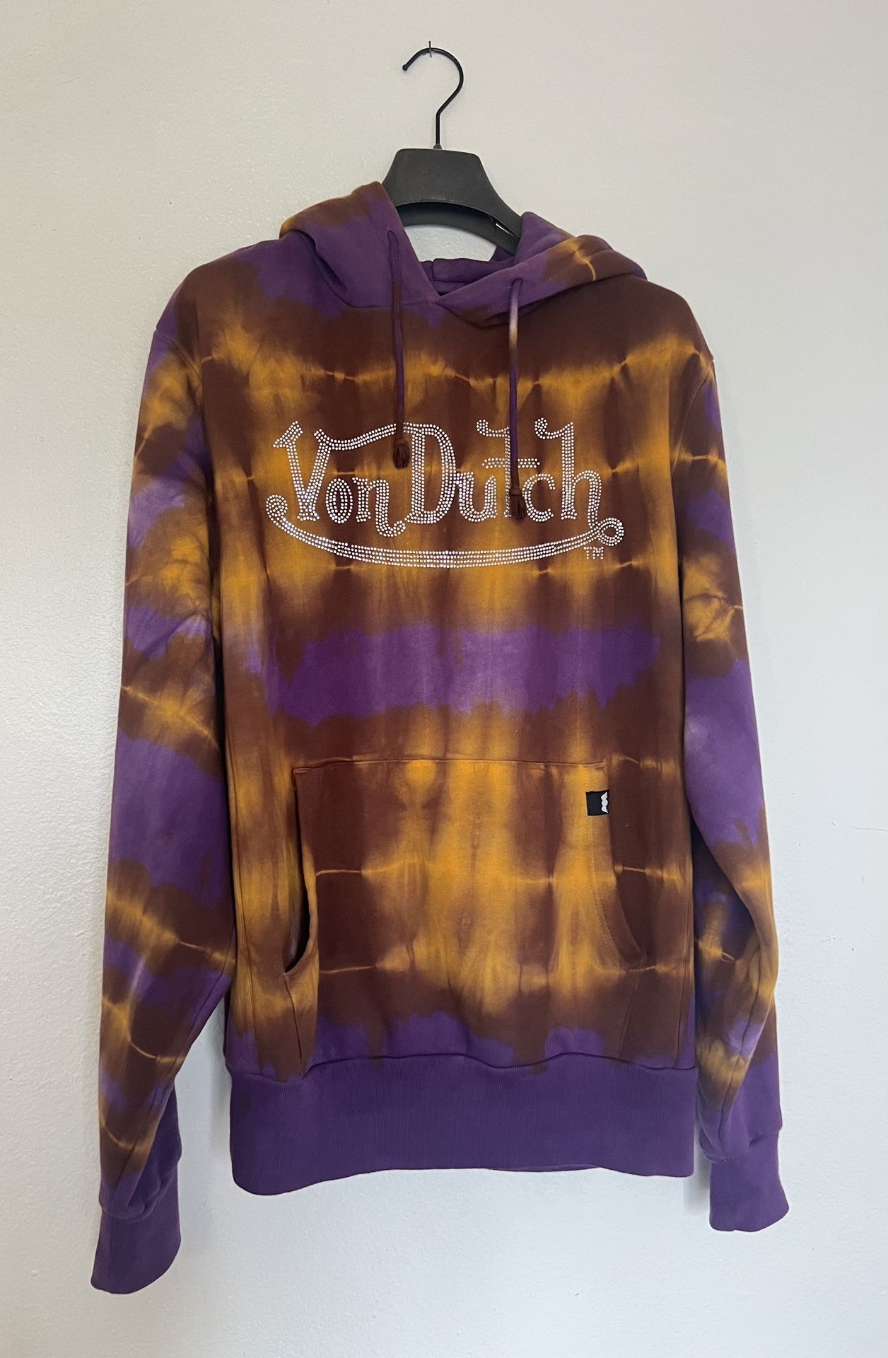 *ULTRA RARE* Von Dutch Purple and Yellow Tie-Dye Hoodie