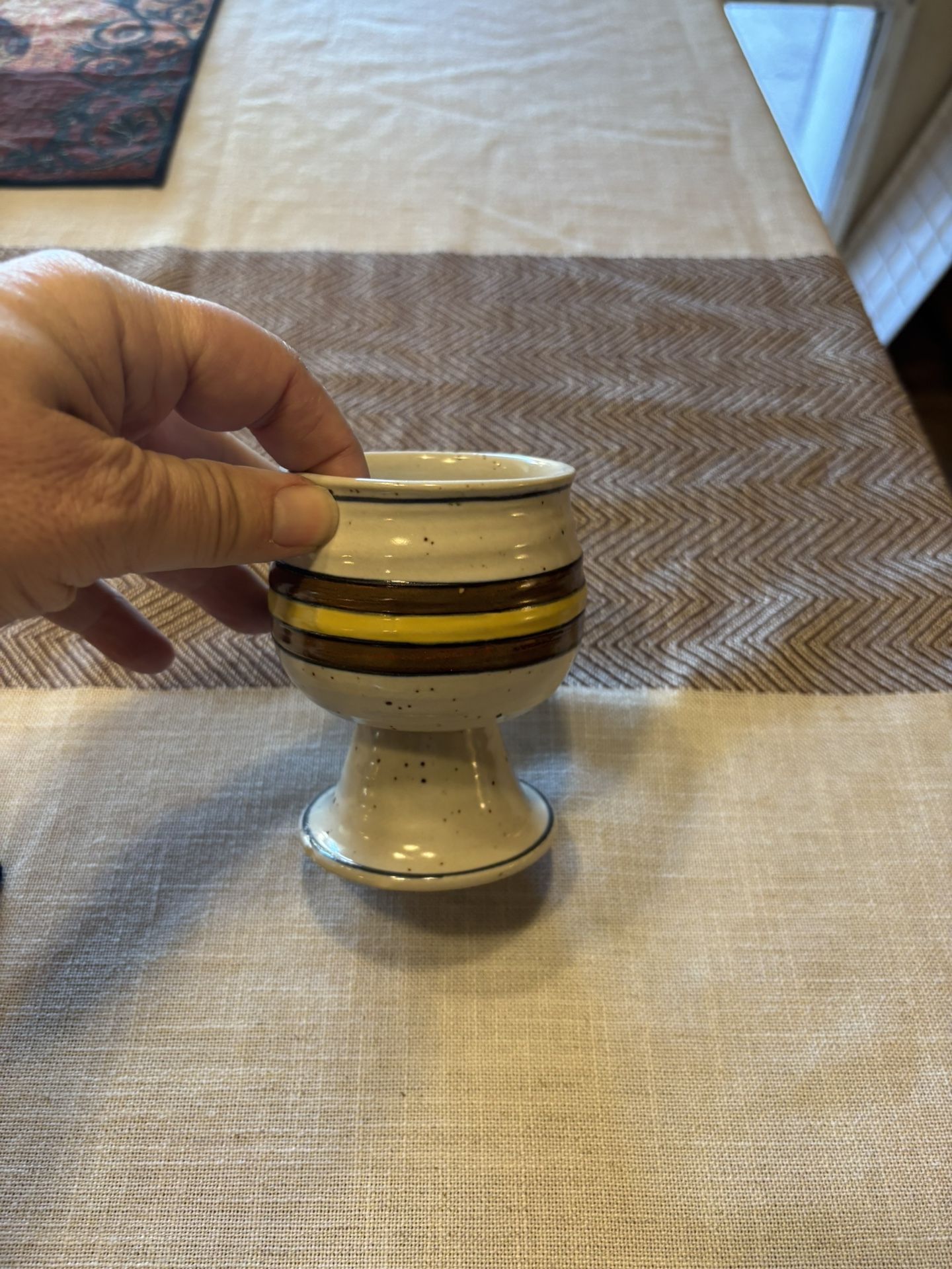 vintage Otagiri stoneware goblet made in Japan.