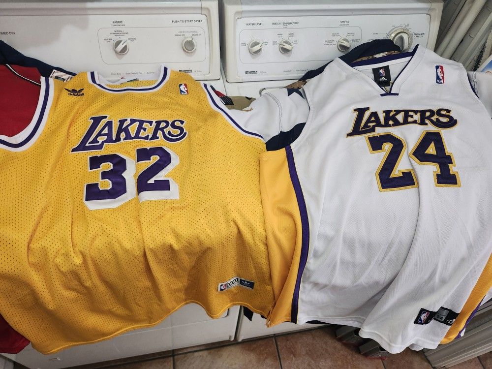MAGIC JOHNSON AND KOBE BRYANT NBA JERSEYS