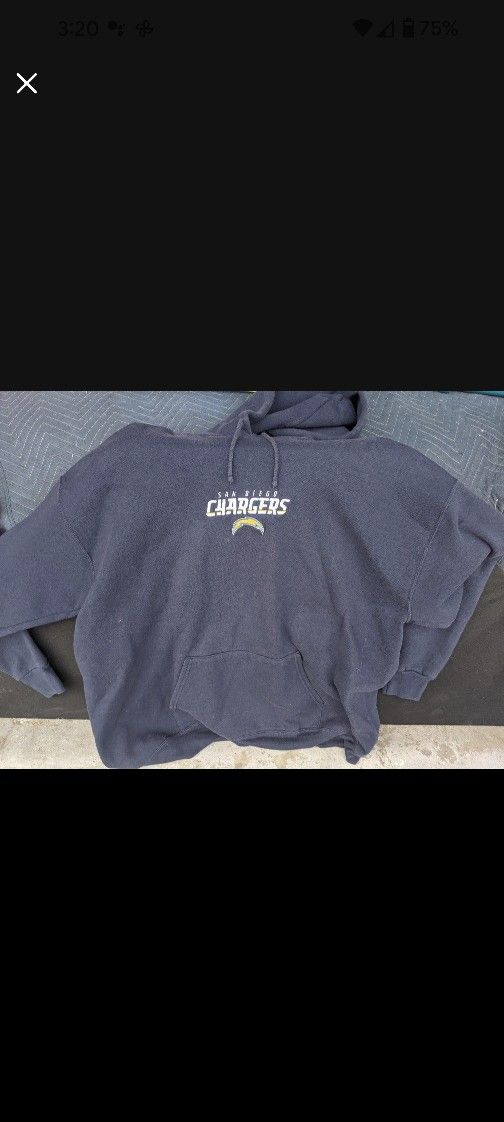 NFL Chargers Hoodie, Mens 2XL