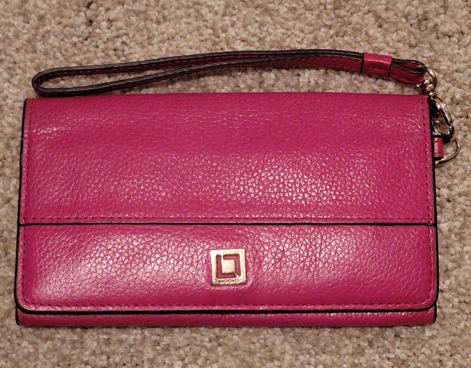 LODIG hot pink wristlet wallet