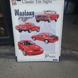 Mustang Tin Poster