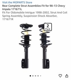 Rear Complete Strut Assemblies Fit for 98-13 Chevy Impala 171671L Fit For Oldsmobile Intrigue 1, Strut And Coil Spring Assembly, Suspension Sh