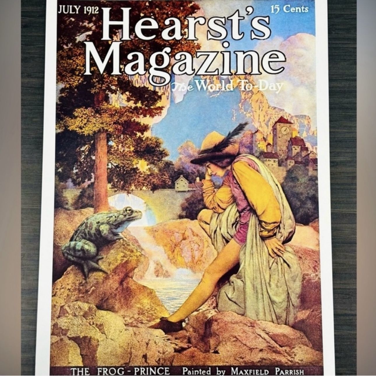 Hearst’s Magazine THE FROG PRINCE Vintage Print Poster Maxfield Parrish Fine Art Deco Artist Antique Fine Collectible Neo Classical Allegory