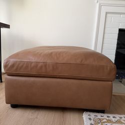 Leather Storage Ottoman