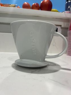 White Starbucks Drip Coffee with filters