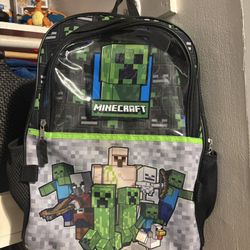 Minecraft Backpack w/ Lunchbox