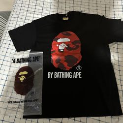 Black and Red Bape Tee