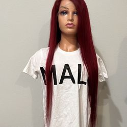 Dark Cherry Trans Lace Wig