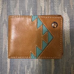 Hooey Bi-Fold Leather Men’s Wallet (Aztec Turquoise)
