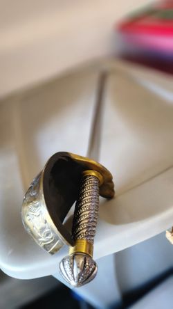 Decorative Sword Hilt with Engraved Guard