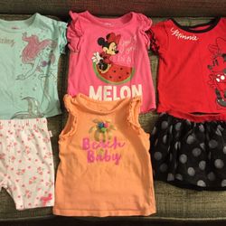 Toddler Girl T-shirt’s Tutu Dress Disney 12-18 Months Lot