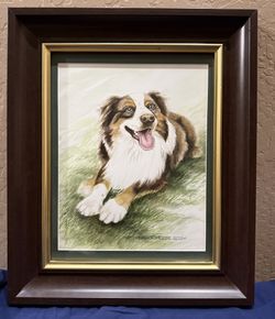 Australian Shepherd Painting